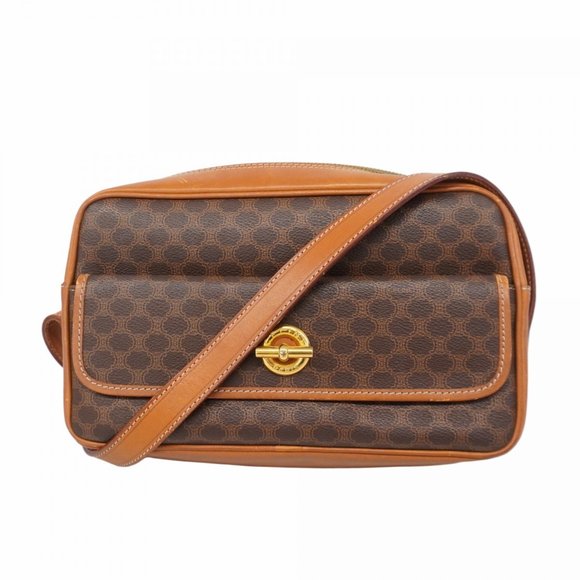 Celine Shoulder Bag Macadam Brown Women's P1141332 - Picture 1 of 10